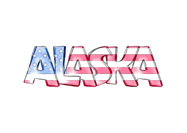 Alaska. Isolated USA state names.