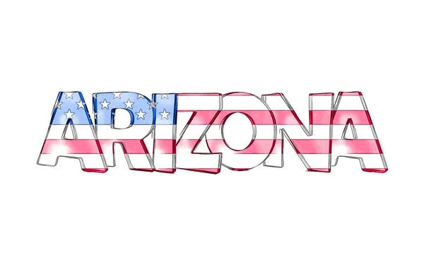 Arizona. Elszigetelt amerikai államnevek. — Stock Fotó