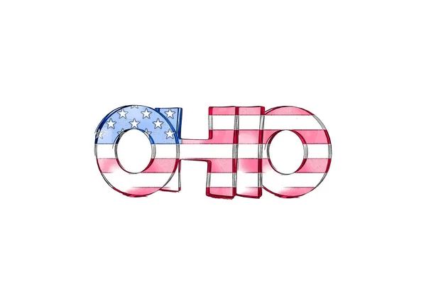 Ohio. Geïsoleerde Amerikaanse staats namen. — Stockfoto