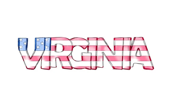 Βιρτζίνια. Απομονωμένα ονόματα Πολιτειών των ΗΠΑ. — Φωτογραφία Αρχείου