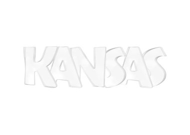 Kansas. Isolated USA state names.