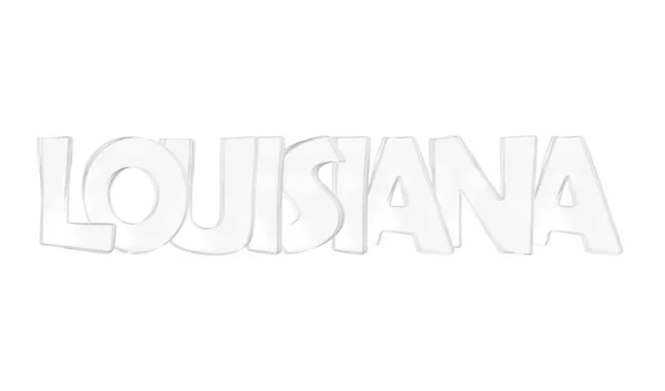 Luizjana. Nazwy stanów na białym tle. — Zdjęcie stockowe