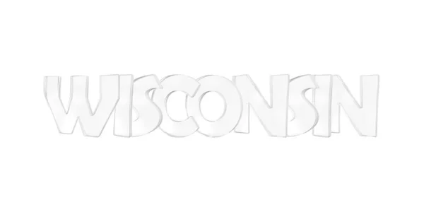 Wisconsin. Geïsoleerde Usa-statennamen. — Stockfoto