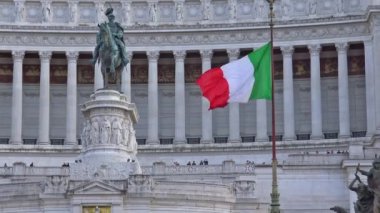 4 k Roma. Anavatan veya Victoria 15 05 2018 Altar, Victor Emmanuel, Birleşik İtalya, kısmi görünümü ilk kralı onuruna bir anıt inşa edilmiştir, 