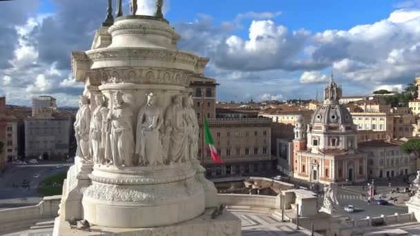 Рим Панорама Витториано — стоковое видео