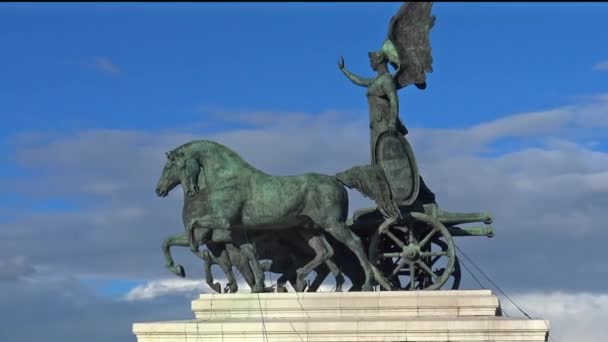 Roma 2018 Altar Patria Victoriano Monumento Construido Honor Victor Emmanuel — Vídeo de stock