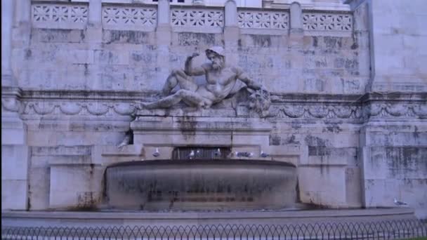 Rome Het Altaar Van Het Vaderland Victorian Een Monument Gebouwd — Stockvideo