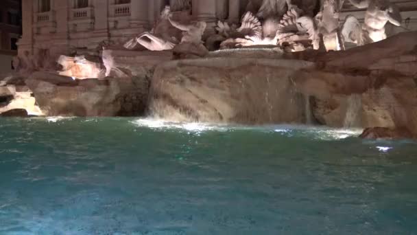 Roma Fonte Trevi Panorama Detalhes — Vídeo de Stock