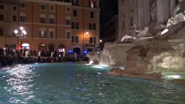 ローマ トレビの泉 パノラマと詳細 — ストック動画