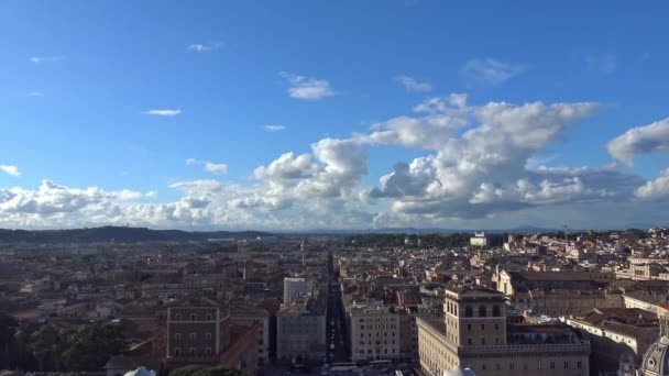 Rom Panorama Vom Vittoriano — Stockvideo