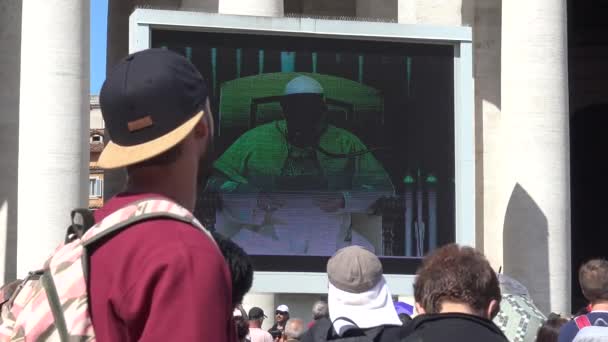 Roma Maggio 2018 Turisti Piazza San Pietro Udienza Del Mercoledì — Video Stock