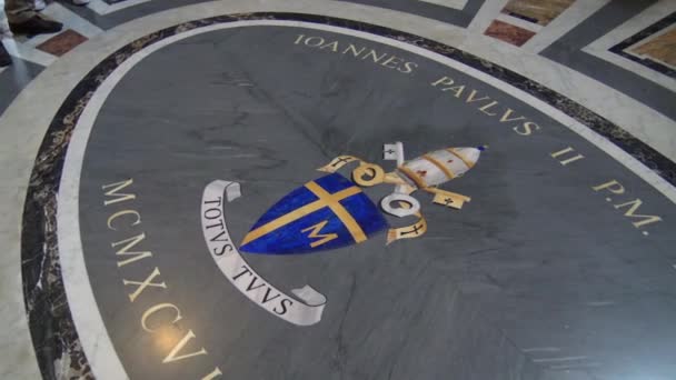 Rome May 2018 Interior Basilica San Pietro Vatican — Stock Video