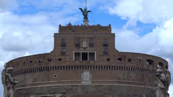 Rom Maj 2018 Angel Castle Färdigställdes 139 Som Ett Mausoleum — Stockvideo