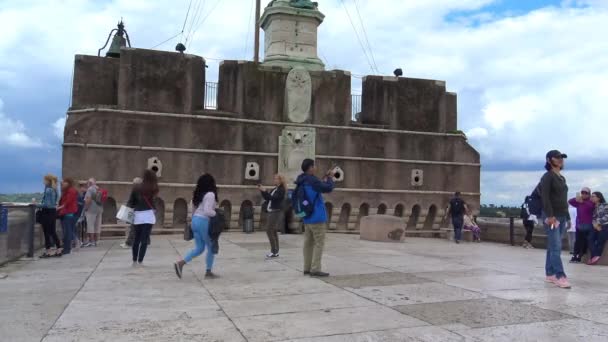 Рим Травня 2018 Року Ангел Замок Завершений Рік 139 Мавзолей — стокове відео