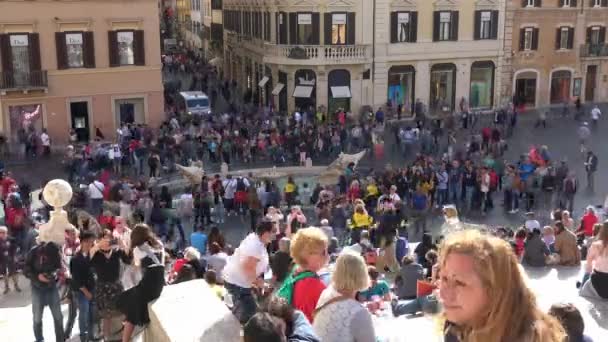 Italien Rom Mai 2018 Touristen Auf Dem Platz Von Spanien — Stockvideo