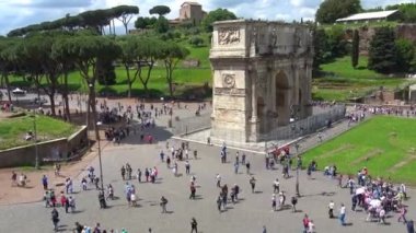 4k taly, Roma, Konstantin Arch ayrıntıları görüntüle ve
