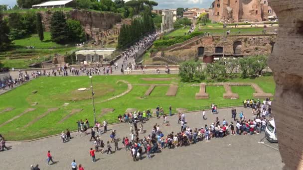 Ιταλίας Ρώμη Πανοραμική Θέα Από Κολοσσαίο — Αρχείο Βίντεο