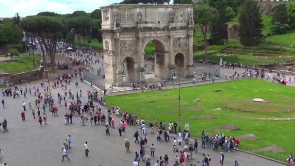 Taly Rome Vue Détails Arc Constantin — Video