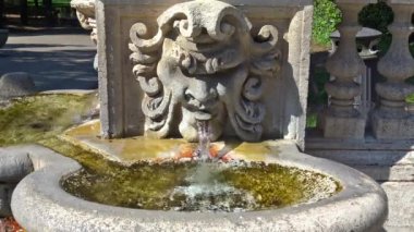 Roma, Villa Borghese, Parkı kent merkezindeki caddeleri küçük bir çeşme.