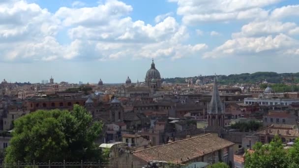 Рим Панорама Pincio — стоковое видео