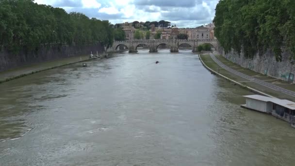 Roma Panorama Sul Tevere — Video Stock