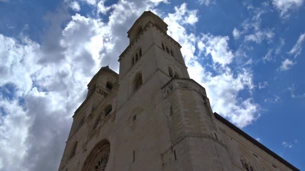 Italia Apulia Altamura Catedral Santa Maria Assunta Fachadas Elevaciones — Vídeo de stock