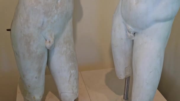 Olaszország Puglia Régiójában Taranto Taranto Nemzeti Régészeti Múzeum Különböző Történelmi — Stock videók
