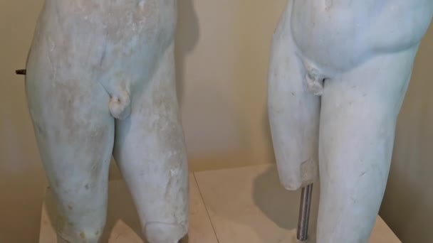 Italien Puglia Regionen Taranto Nationella Arkeologiska Museet Taranto Olika Fynd — Stockvideo