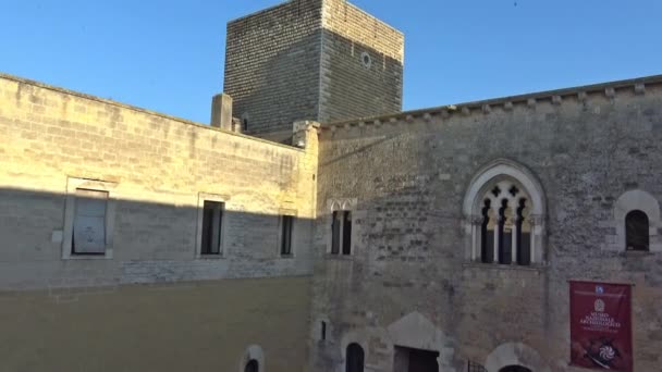 Italia Gioia Del Colle Castillo Norman Swabian Siglo Vista Las — Vídeo de stock