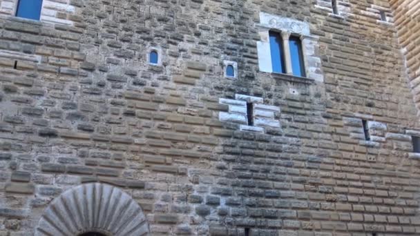 Italien Gioia Del Colle Normannisch Schwäbische Burg Jahrhundert Außenwände — Stockvideo