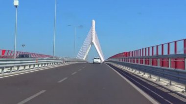 İtalya, Bari, 15 Eylül 2018, film Adriyatik köprü.