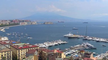 İtalya, Napoli, 20 Eylül 2018, mesire ve Mergellina alan Panoraması