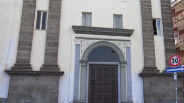 Naples, görünümü ve cephe Posillipo, San Antonio Kilisesi.