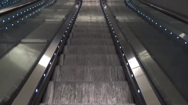Nápoles Escada Rolante Moderna Metrópole — Vídeo de Stock
