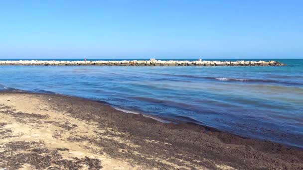 Italia Bari Paseo Marítimo Playa — Vídeos de Stock