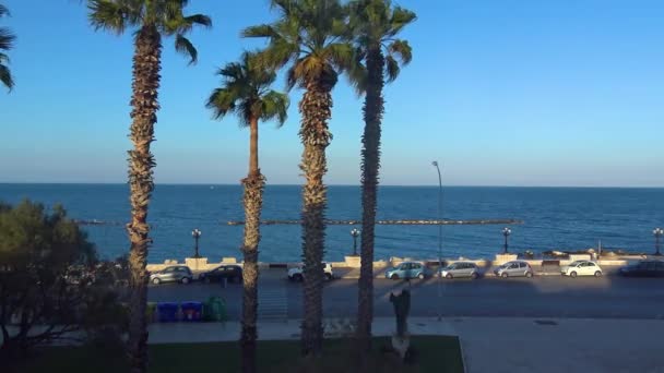 Italia Bari Lungomare Spiaggia Scadenza Temporale — Video Stock