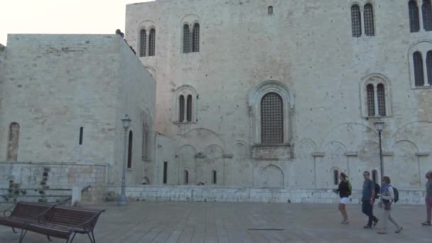 Italia Bari Wall Calle Del Centro Histórico Caducidad — Vídeos de Stock