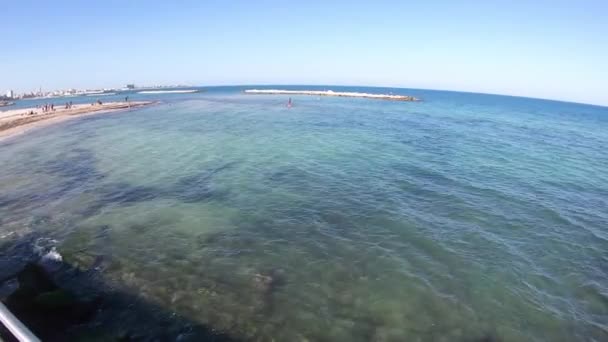 Italia Bari Paseo Marítimo Playa — Vídeo de stock