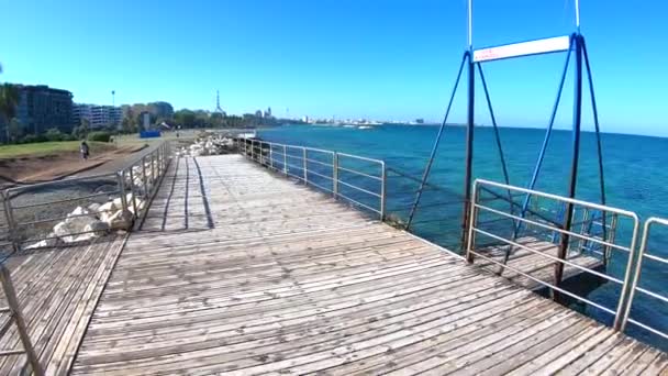 Італія Барі Набережної Пляжу — стокове відео