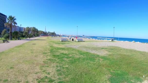 Italy Bari Seafront Beach — Stock Video