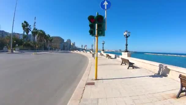 イタリア バーリ 海岸とビーチ Ime — ストック動画
