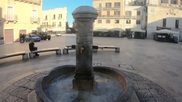 Italien Bari Oktober 2019 Merkantile Square — Stockvideo