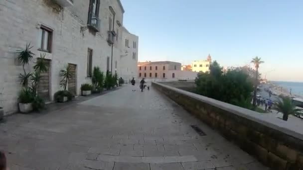 Itália Bari Rua Centro Histórico Desfasamento Temporal — Vídeo de Stock