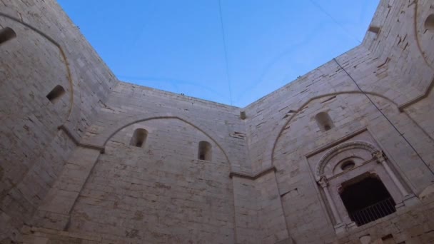 Italië Castel Del Monte Unesco Erfgoed Site 13E Eeuwse Fort — Stockvideo