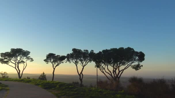 Італії Кастель Дель Монте Навколишню Природу Панорама Заході Сонця — стокове відео