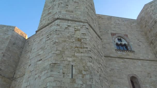 Olaszország Castel Del Monte Unesco Világörökség Része Század Erőd — Stock videók