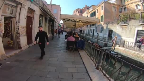 Venice View Typical Canal — Stock Video