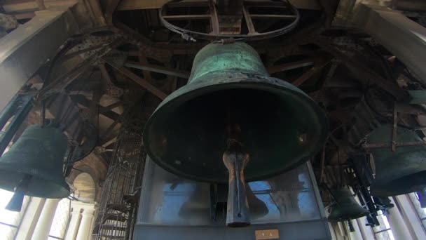 Venice First Floor Ancient Bell Bell Tower San Marco — Stock Video