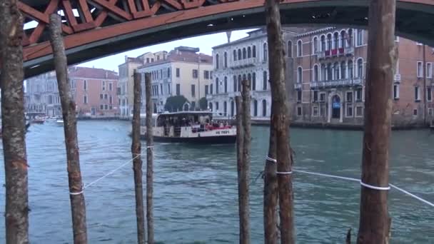 Veneza Itália Março 2019 Passagem Barcos Grande Canal — Vídeo de Stock