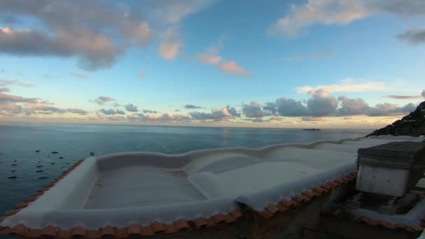 Talya Positano Yukarıdan Panorama — Stok video
